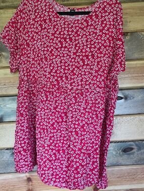 SHEIN Pink Floral Babydoll Dress